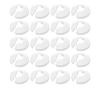 Lot de 20 couvercles de tuyaux pour tuyau de 16 mm de diamètre, rosace de tuyau, pour radiateur, salle de bain, maison, extérieur, sanitaires, toilettes, douche