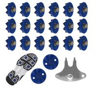 Lot de 20 Crampons de Chaussures Bleus - 20 Crampons amortissants antidérapants pour Une Meilleure adhérence et stabilité sur Les Chaussures de Sport en Plein air par Les Temps