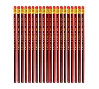 Lot de 20 crayons ronds en bois avec gomme pour l'école, le dessin, les croquis, le bureau, les croquis, les enfants, l'apprentissage du dessin, l'écriture et
