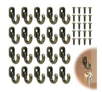Lot de 20 Crochets à Visser en Bronze - Décoratifs et Muraux Pour Porte - Cuisine, Couloir, Bureau