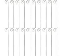 Lot de 20 crochets argentés pour étiquettes de plantes de jardin, piquets de marquage, piquets de panneau de plantes de jardin, antirouille déformés pour plantes, tiges de suspension pour fleurs