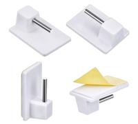 Lot de 20 crochets autocollants pour fenêtre - Pour tringles à rideaux - Blanc (coins carrés)