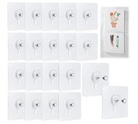 Lot de 20 crochets autocollants transparents sans perçage, pour photos, posters, photos, peintures décoratives, charge maximale 5 kg