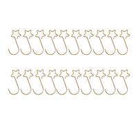 Lot de 20 crochets de décoration de Noël, cintres en forme d'étoile, en acier inoxydable, crochets en forme d'arbre de Noël pour la fête de Noël, crochets décoratifs en métal à cinq branches