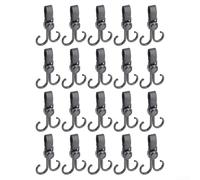 Lot de 20 crochets de poussette pour sac de poussette, landau et porte-poussette, crochets sécurisés pour sac momie pour accessoires de poussette, crochets de chariot