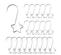 Lot de 20 crochets décoratifs en forme d'étoile/S | Clips à suspendre pour porte, mur, arbre, boules, bas de Noël, loisirs créatifs, vacances