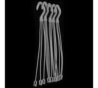 Lot de 20 crochets en plastique blanc pour pot de fleurs de 36 cm en forme de U pour paniers de fleurs de petite et moyenne taille, accessoires de pot de fleurs à suspendre, support pour plantes en