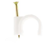 - Lot de 20 crochets fixation Ø10mm - Blanc