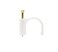 - Lot de 20 crochets fixation Ø6mm - Blanc