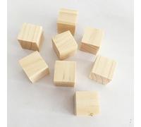 Lot de 20 cubes en bois brut de 2 cm en pin naturel pour loisirs créatifs et éducation