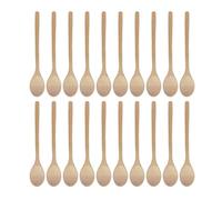 Lot De 20 Cuillères En Bois À Long Manche, Cuillères À Dessert, Vaisselle En Bois, Cuillères À Mélanger, Cuillères À Café, Cuillères En Bois De Cuisine, Cuillères En Bois De Cuisine