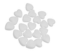 Lot de 20 cœurs en mousse de polystyrène Blanc 60 mm
