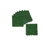 Lot de 20 Dalles extérieurs clipsables en gazon artificiel
