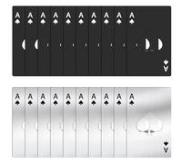 Lot de 20 décapsuleurs en acier inoxydable - Décapsuleur de cartes à jouer - Décapsuleur plat pour bière, soda, bicarbonate de soude (noir et argent)