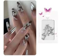 Lot de 20 décorations 3D en forme d'ailes de papillon pour femmes et filles