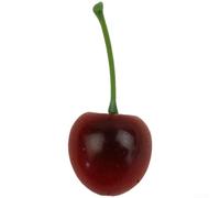 Lot de 20 décorations artificielles en plastique pour fruits de cerises pour mariage, présentations de vacances et merchandising visuel, design compact et réaliste (rouge foncé)