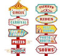 Lot de 20 décorations de carnaval sur le thème du cirque pour fête d'anniversaire