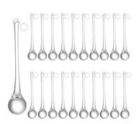 Lot de 20 décorations en verre en forme de goutte d'eau pour une utilisation comme décoration de sapin de Noël et décoration saisonnière, conçues pour refléter magnifiquement la lumière (20 x 100 mm)