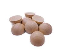 Lot de 20 demi-boules en bois brut fendues de 5 cm de diamètre pour projets de bricolage, fournitures d'art et d'artisanat