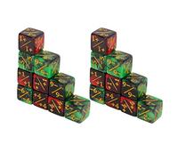 Lot de 20 dés mathématiques Double Couleur de 16 mm avec ajout de nombres de soustraction en Plastique à Six Faces pour Les activités d'apprentissage en Classe élémentaire
