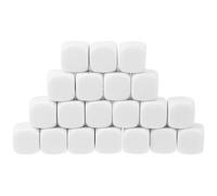 Lot De 20 Dés Vierges À Coins Arrondis D6, Accessoires De Jeu De Dés À Faire Soi-Même, Dés Inscriptibles À Six Faces