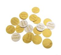 Lot de 20 disques à cupcakes en acrylique or rose avec inscription « Happy Birthday » pour décoration de gâteaux et cupcakes lors d'événements d'anniversaire (doré)