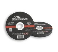Lot de 20 disques à tronçonner professionnels - Diamètre : 180 mm - Épaisseur : 1,6 mm - Pour meuleuse Flex, meuleuse à tronçonner et d'angle - En acier inoxydable - Disques de coupe