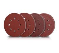 Lot de 20 disques abrasifs à 8 trous 150 mm StarkeAGB pour ponceuse excentrique Random Orbit Ponceuse Y compris 5 feuilles : 80/120/180/240 20 feuilles au total
