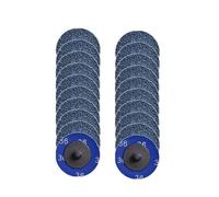 Lot de 20 Disques Abrasifs À Changement Rapide en Zircone de 2 Pouces, Verrouillage par Rouleau, Type R, Disque Abrasif pour Papier de Verre, Support de 50 mm, 1/4", pour Enlever La Peinture, Outils
