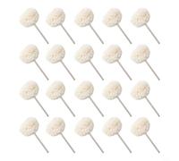Lot de 20 disques de polissage en laine pour outils rotatifs avec tige de 3 mm et 2 tiges de 35 mm pour le polissage du métal, du jade, des pierres précieuses, des bijoux à l'aide de meuleuses et de