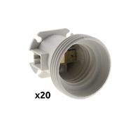 Zenitech Douilles de chantier E27 – Lot de 20 – Blanc