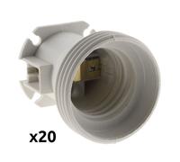 Zenitech Douilles de chantier E27 – Lot de 20 – Blanc