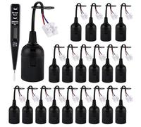 Lot de 20 Douilles de Lampe E27, Douille de Lampe de Rénovation E27 avec Câble 250V 4A avec Testeur de Tension VDE, Douille de Chantier