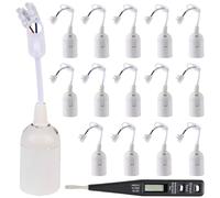 Lot de 20 douilles de rechange E27 : kit de douille de lampe E27, douille avec câble et testeur de tension, douille de rechange pour éclairage de plantes, cuisine, bureau, éclairage d'aquarium
