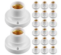 Lot de 20 douilles universelles E27 Douille de lampe : WIYETY Douilles de lampe LED E27 avec filetage Socle d'ampoule pour couloirs, escaliers, balcons, armoires, caves