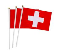 Lot de 20 drapeaux à manivelle de Suisse, Suisse Mini Drapeau portable, Drapeau Suisse, Petit Drapeau Suisse, Mini Drapeau Suisse, drapeau Suisse, drapeau Suisse petit
