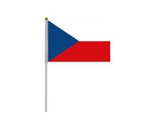 Lot de 20 drapeaux à manivelle République tchèque, mini-drapeau portable République tchèque, drapeau République tchèque, petit drapeau République tchèque, mini-drapeau République tchèque