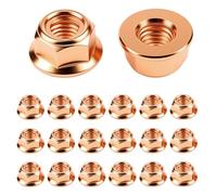 Lot de 20 Ecrou Collecteur Echappement m8 cuivre M8 x 1.25 pour E30 | Écrous D'échappement M8 Hexagonaux, A2001420072 11621711954, Carbon Steel, Marron