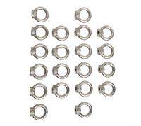 Lot de 20 écrous à œil filetés M6 en acier inoxydable 304 pour matériel de levage et de levage (M6)