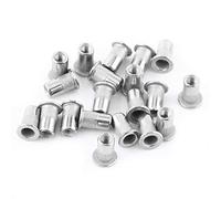 Lot de 20 écrous à rivets aveugles filetés à tête plate M3 M4 M5 M6 M8 en acier inoxydable (M4)