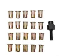 Lot de 20 écrous à rivets de rechange comprenant une tête et 20 écrous galvanisés pour M3 M5 M6 M8 M10 pour la longévité de l'outil (M5)