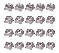 Lot de 20 écrous à souder M10, M4-M12 carrés UNC en acier au carbone, argent, écrous de soudure métriques, en acier de couleur assortie pour une soudure facile