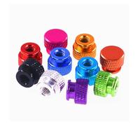 Lot de 20 écrous colorés pour trou aveugle M3 .5 M4 M5 M6 en alliage d'aluminium moletés pour poignée de poignée (noir, M6)