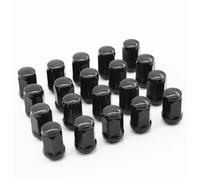 Lot de 20 écrous de roue 12 x 1,5 mm, de rechange, bombés, compatibles avec Civic Focus, noir/chromé, accessoires de voiture, 5 écrous de roue(Chrome)