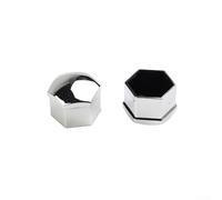 Lot de 20 écrous de roue chromés de 17 mm avec outil de démontage pour jantes en alliage de voiture - Cache-boulons en plastique ABS compatibles avec les goujons de 17 mm