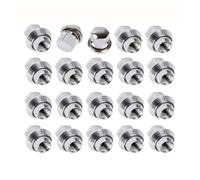 Lot de 20 écrous de roue chromés M12 x 1,5 mm, 19 mm, compatibles avec Focus MK1 MK2 MK3 ST RS, avec rondelle et rondelle