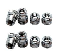 Lot de 20 écrous d'insertion en acier inoxydable - M2.5 M3 M4 M5 M6 M8 - Écrous de blocage métalliques thermodurcissables for projets de bricolage et de métallurgie(M8x14.3x11.9)