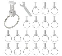 Lot de 20 écrous et boulons de serre à tête en T en aluminium pour serre - Pour créer des ancrages de suspension dans des canaux en acier émaillé pour plantes grimpantes