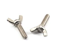 Lot de 20 écrous et boulons papillon M6 en acier inoxydable 304 - Boulons et écrous papillon M6 x 20