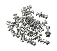 Lot de 20 écrous évasés en acier zingué pour fixation murale creuse, contreplaqué et tôle fine dans les projets de bricolage et de construction (20 pièces M5 x 25)